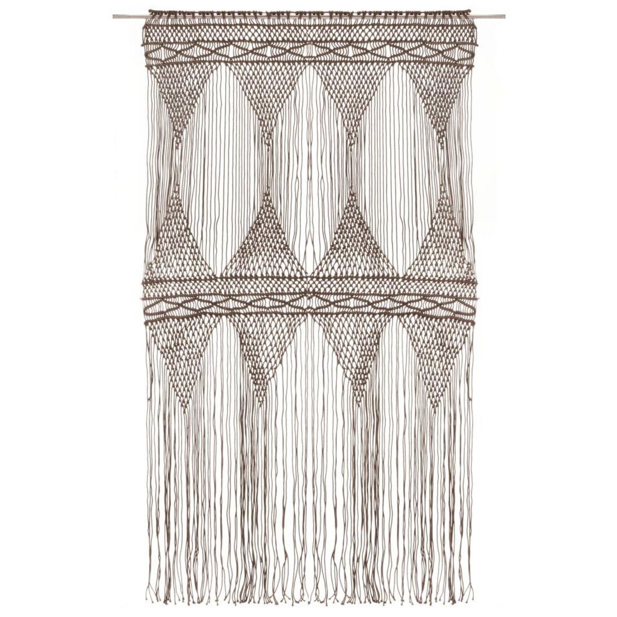 VIDAXL Rideau en macrame Taupe 140x240 cm Coton