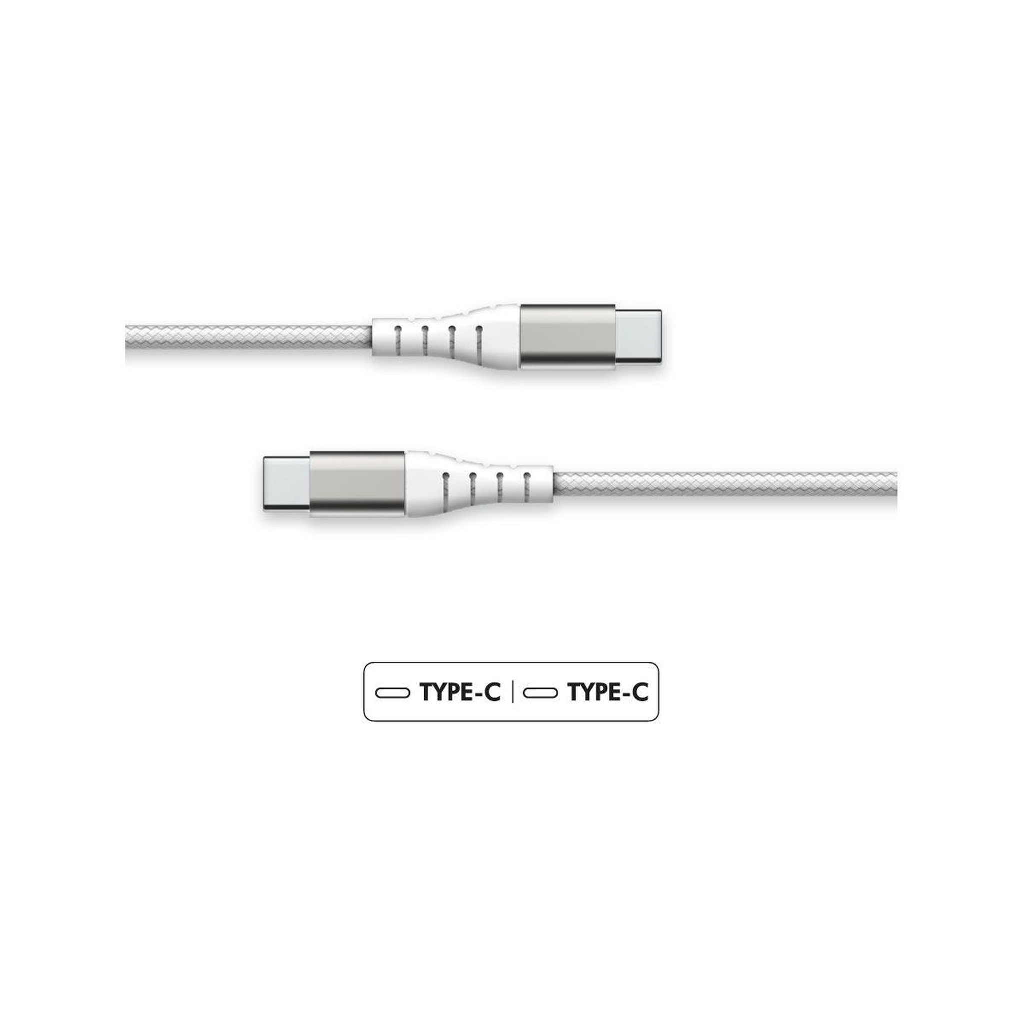 FORCE POWER Câble USB vers USB-C Renforcé 1.2m Blanc