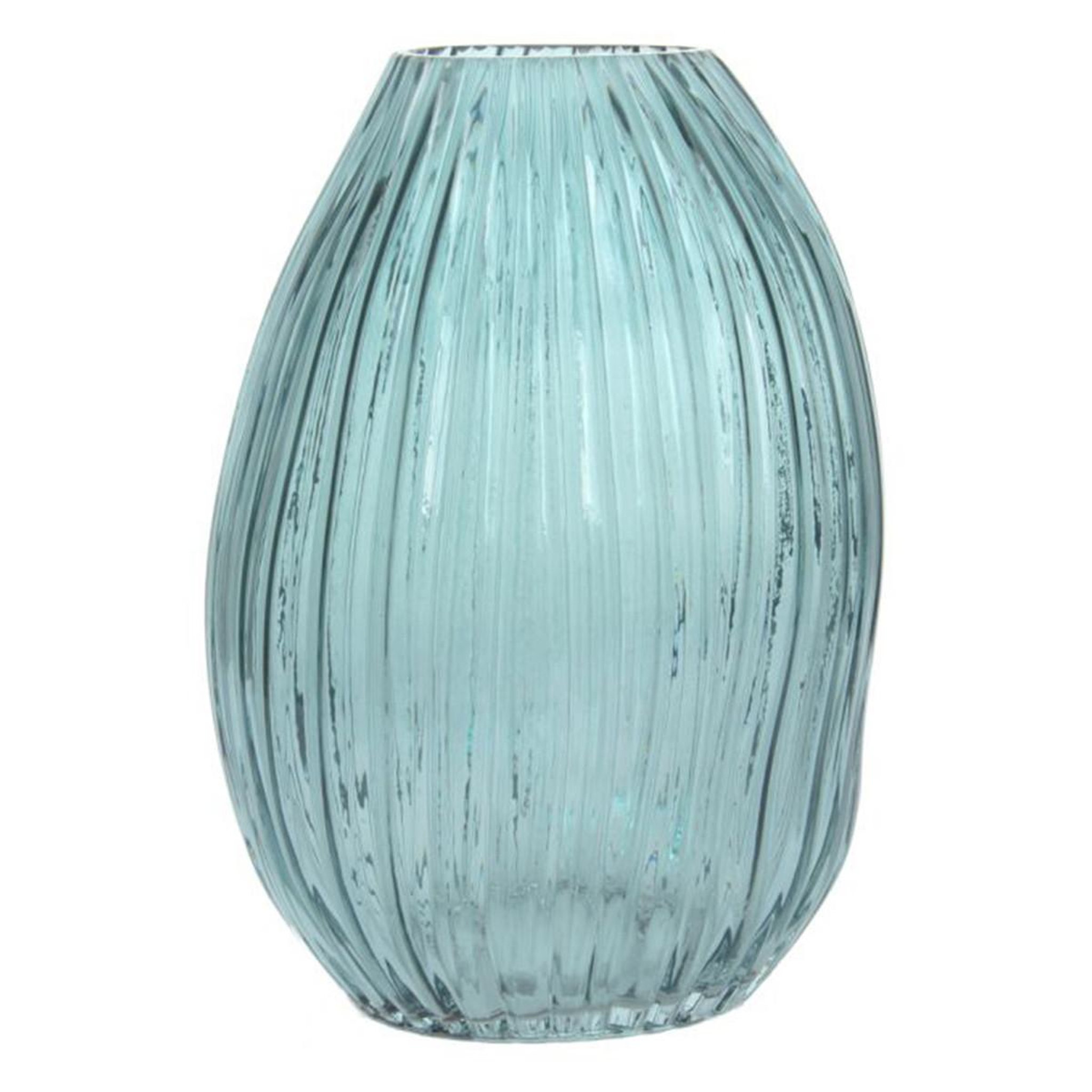 Paris Prix Vase design en verre soufflé  sidney  25cm bleu