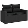 Voir la diapositive 3 : VIDAXL Salon de jardin 9 pcs avec coussins noir resine tressee