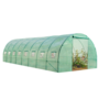 Voir la diapositive 3 : ID MARKET Bâche de rechange 130 gr/m² pour serre tunnel 24m² verte DES ANDES
