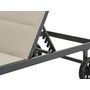 Voir la diapositive 2 : Habitat et Jardin Bain de soleil textilène matelassé et aluminium  Bella  - Phoenix - Taupe
