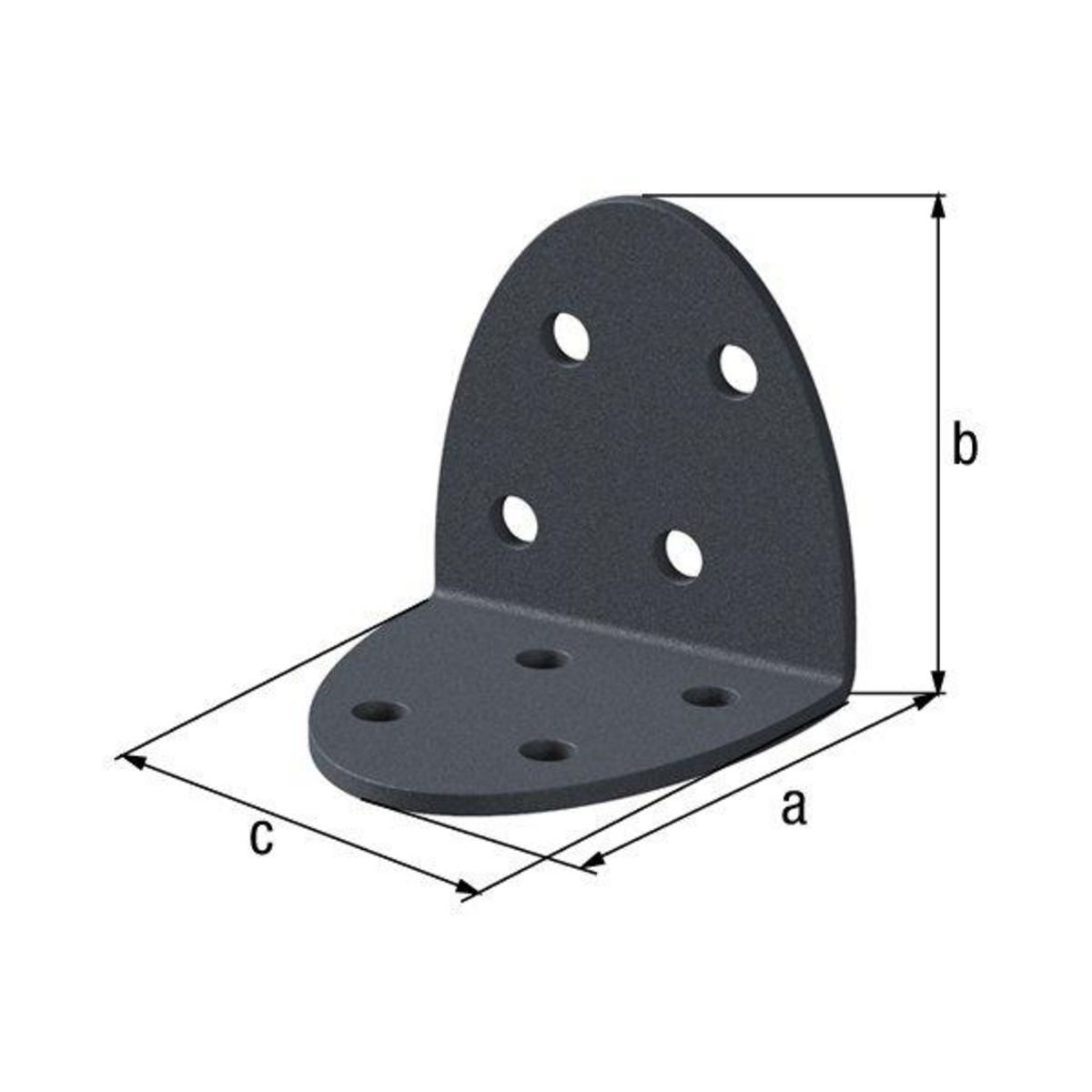 CENTRALE BRICO Équerre d'assemblage  Ovado galva plastifié gris 50x50x40