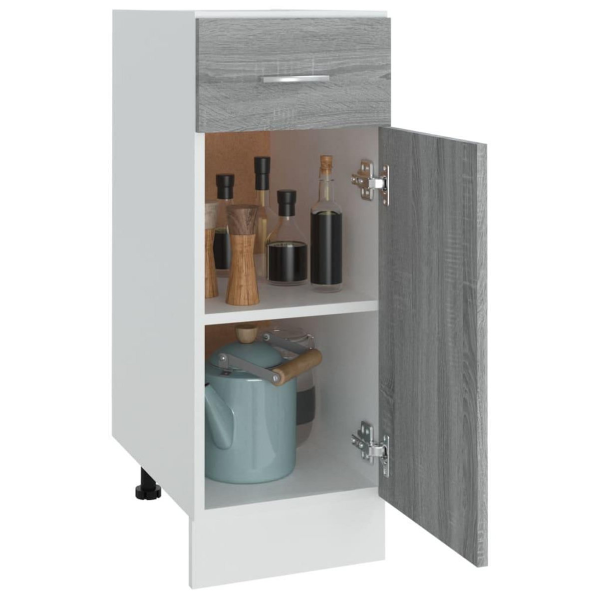 VIDAXL Armoire de plancher a tiroir Sonoma gris 30x46x81,5 cm
