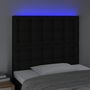 Voir la diapositive 3 : VIDAXL Tete de lit a LED Noir 80x5x118/128 cm Tissu