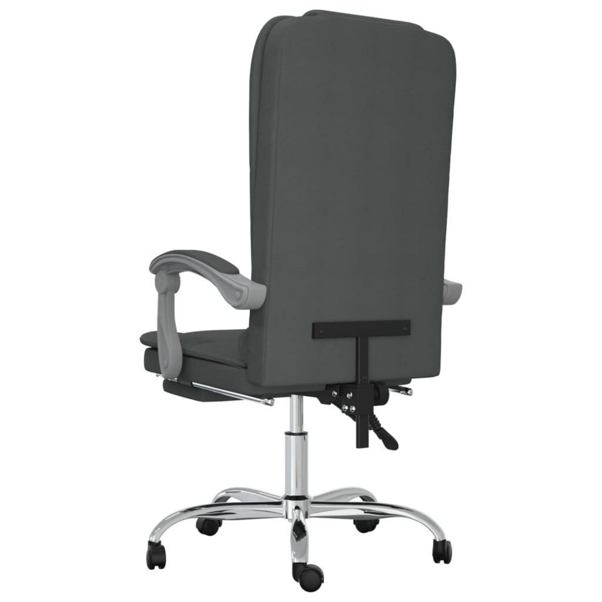 VIDAXL Fauteuil de massage inclinable de bureau Gris fonce Tissu