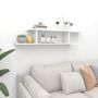 Voir la diapositive 3 : VIDAXL Etagere TV murale Blanc 125x18x23 cm Bois d'ingenierie