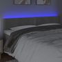 Voir la diapositive 3 : VIDAXL Tete de lit a LED Gris clair 180x5x78/88 cm Velours