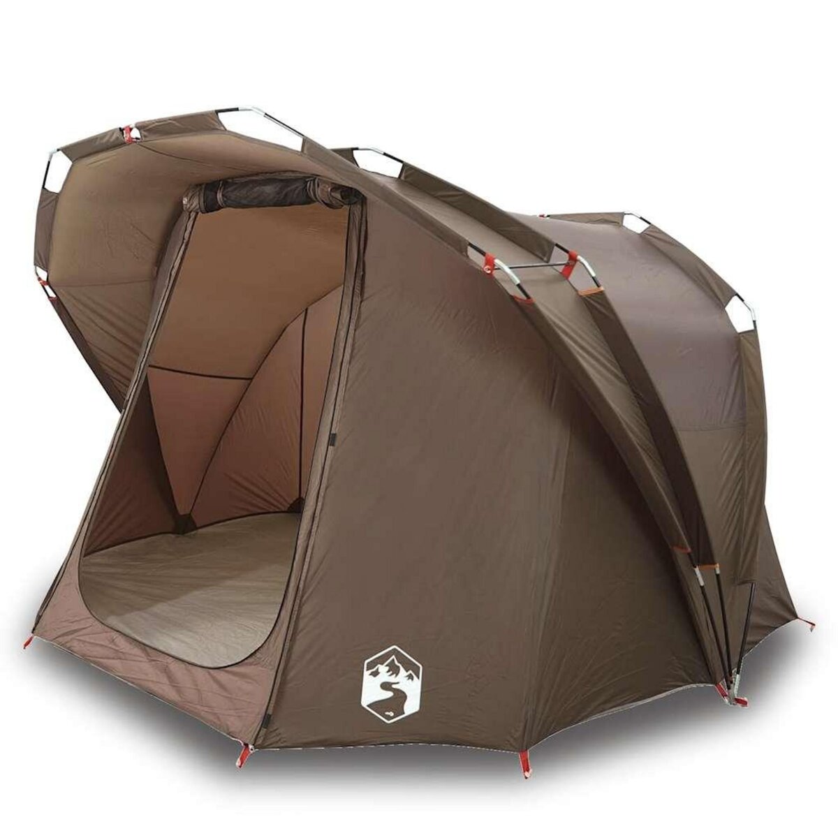 VIDAXL Tente de peche 4 personnes marron impermeable