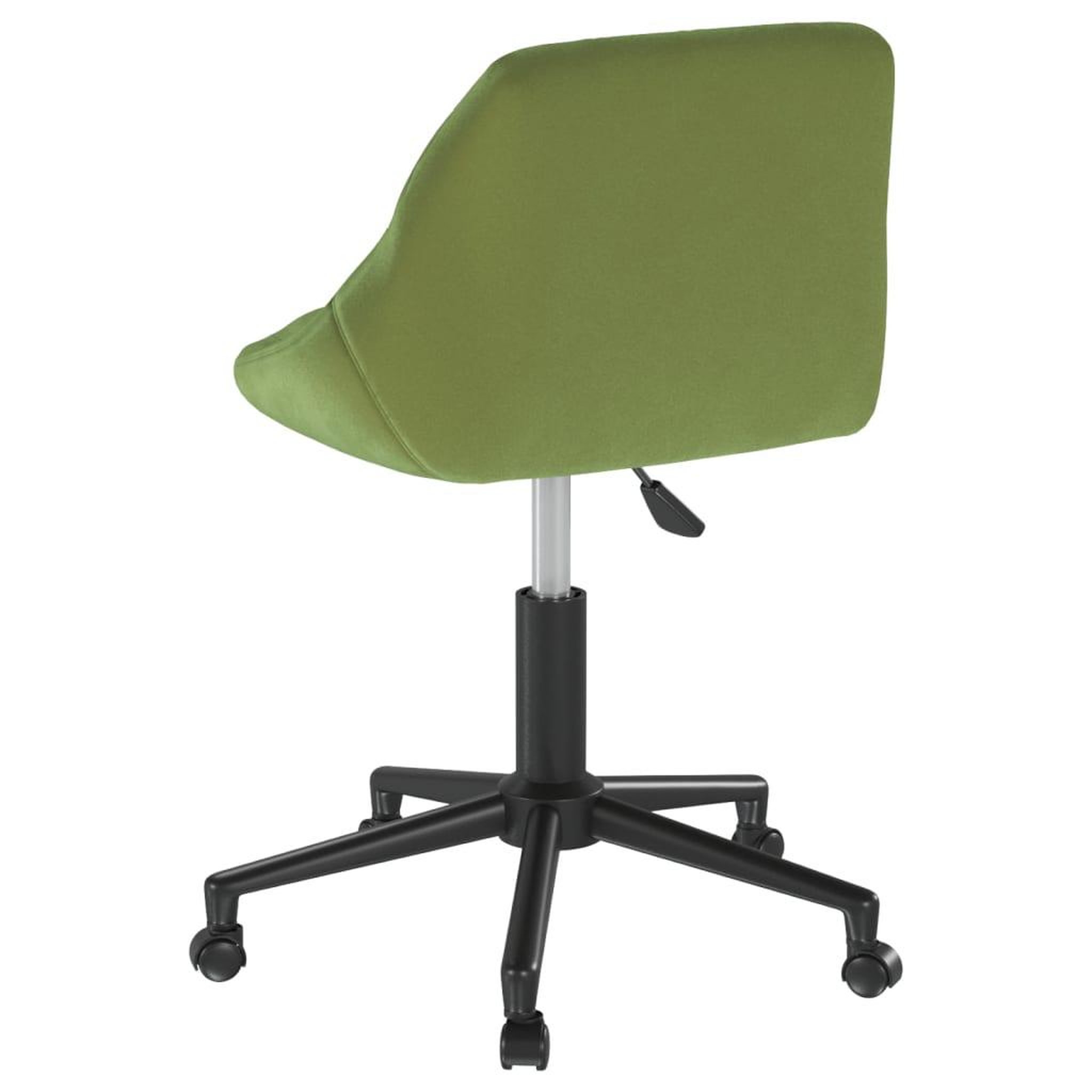 Voir la diapositive 5 : VIDAXL Chaise pivotante de bureau Vert clair Velours