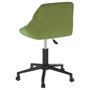 Voir la diapositive 5 : VIDAXL Chaise pivotante de bureau Vert clair Velours