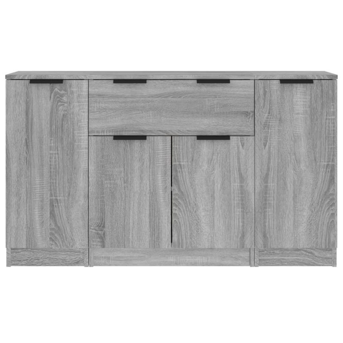 VIDAXL Buffets 3 pcs Sonoma gris Bois d'ingenierie