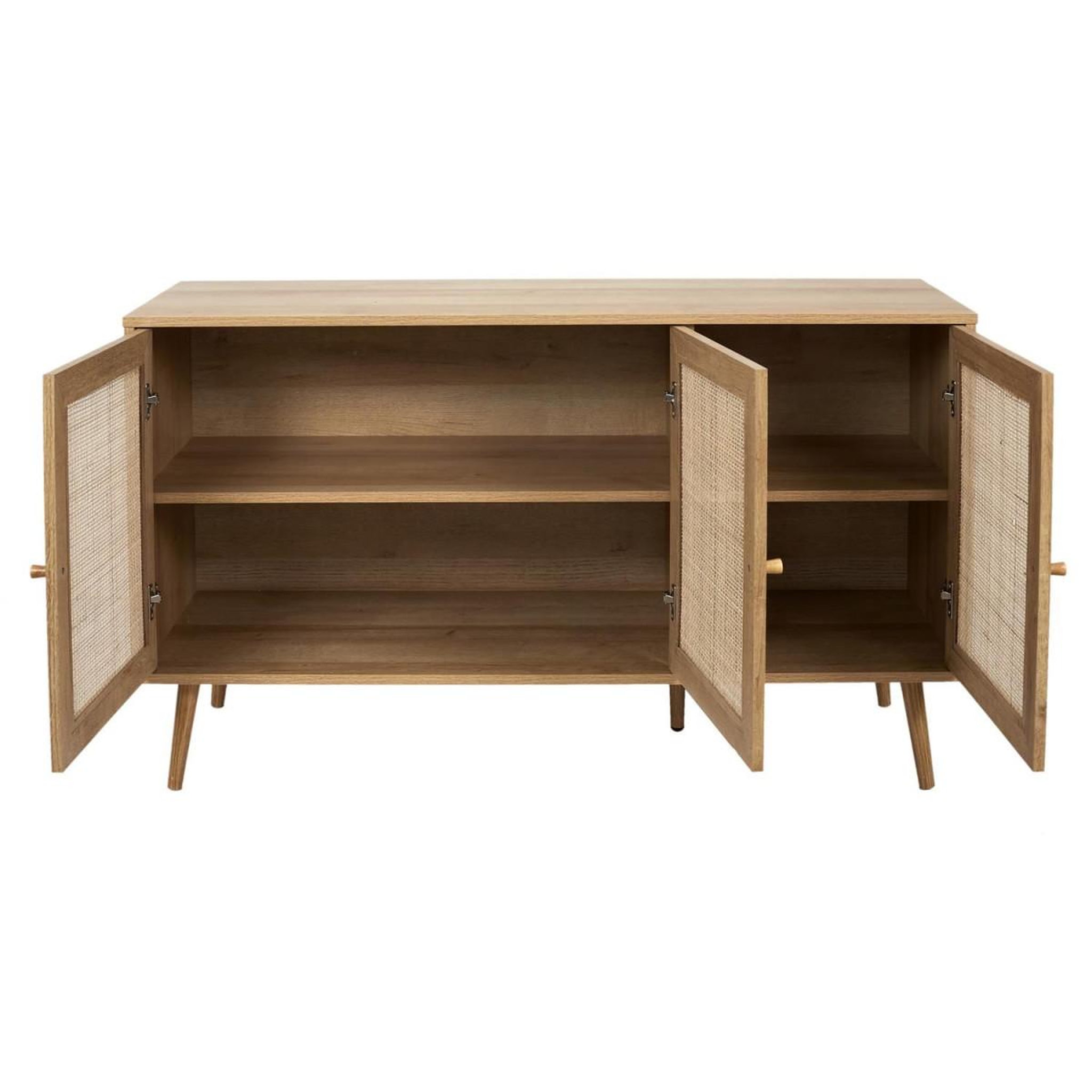 Voir la diapositive 3 : The Home Deco Factory Buffet 3 portes en bois  bali  115cm naturel