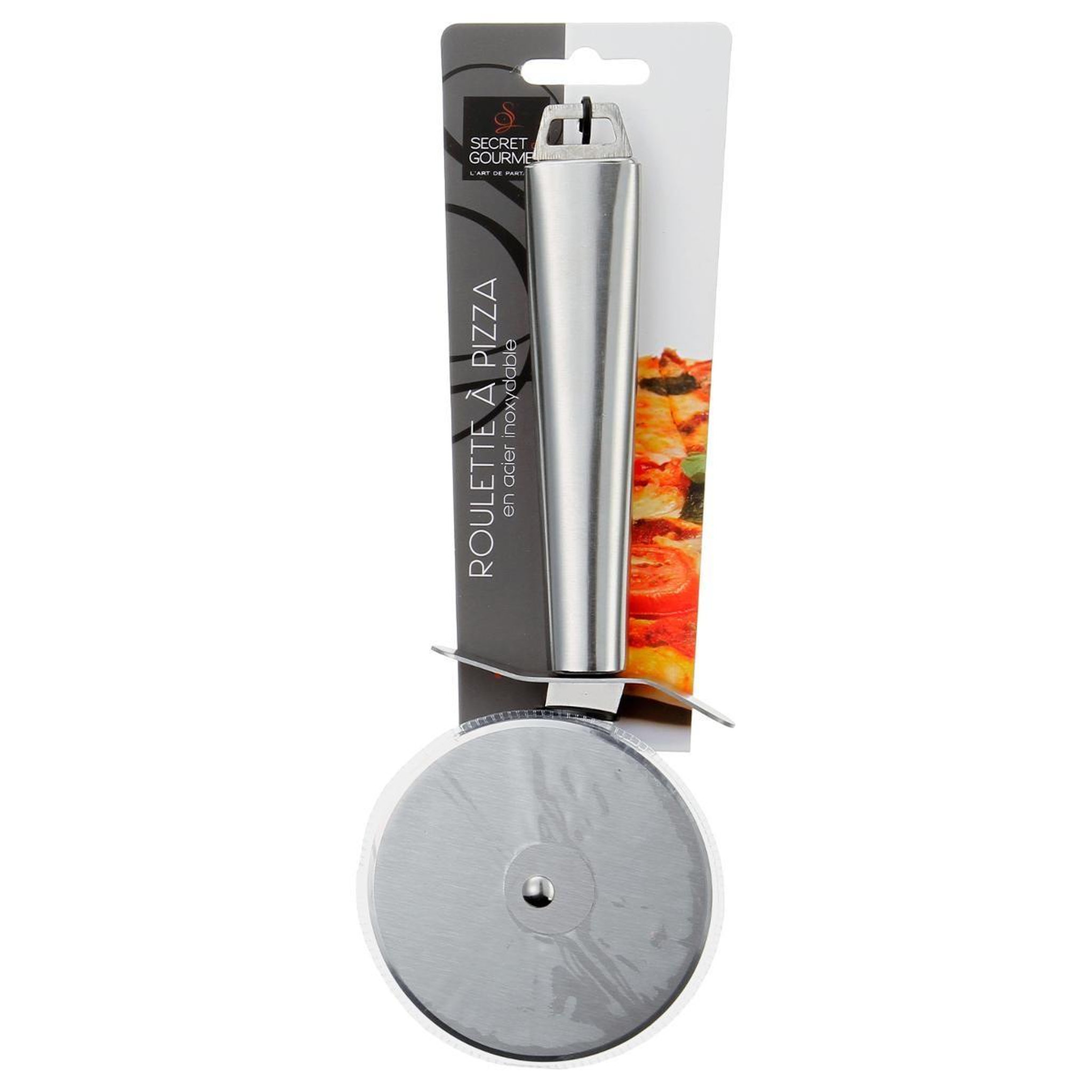 Voir la diapositive 4 : FIVE Roulette à Pizza  Inox  23cm Argent