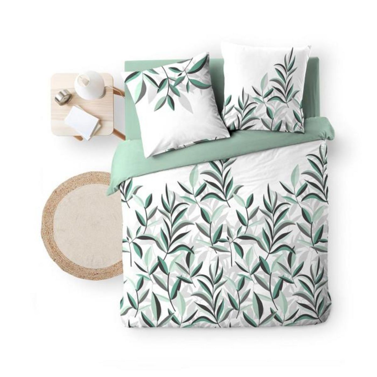 Paris Prix Parure de Lit 3 Pièces  Eldorado  240x220cm Vert