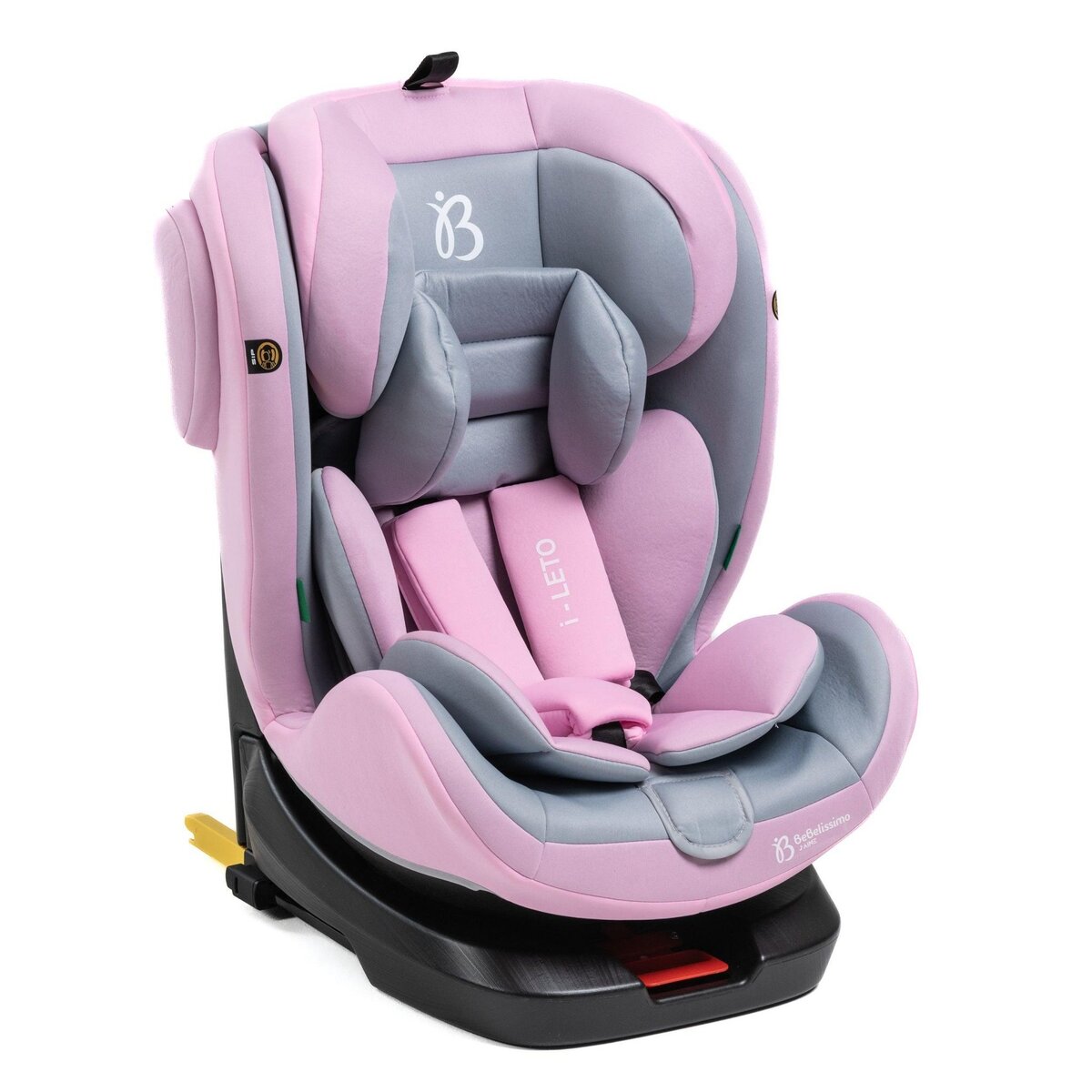 BEBELISSIMO BEBELISSIMO - Siège auto Isofix - pivotant 360 ° - groupe 0+/1/2/3 - (0-36kg) - i-Leto - rose - protections latérales