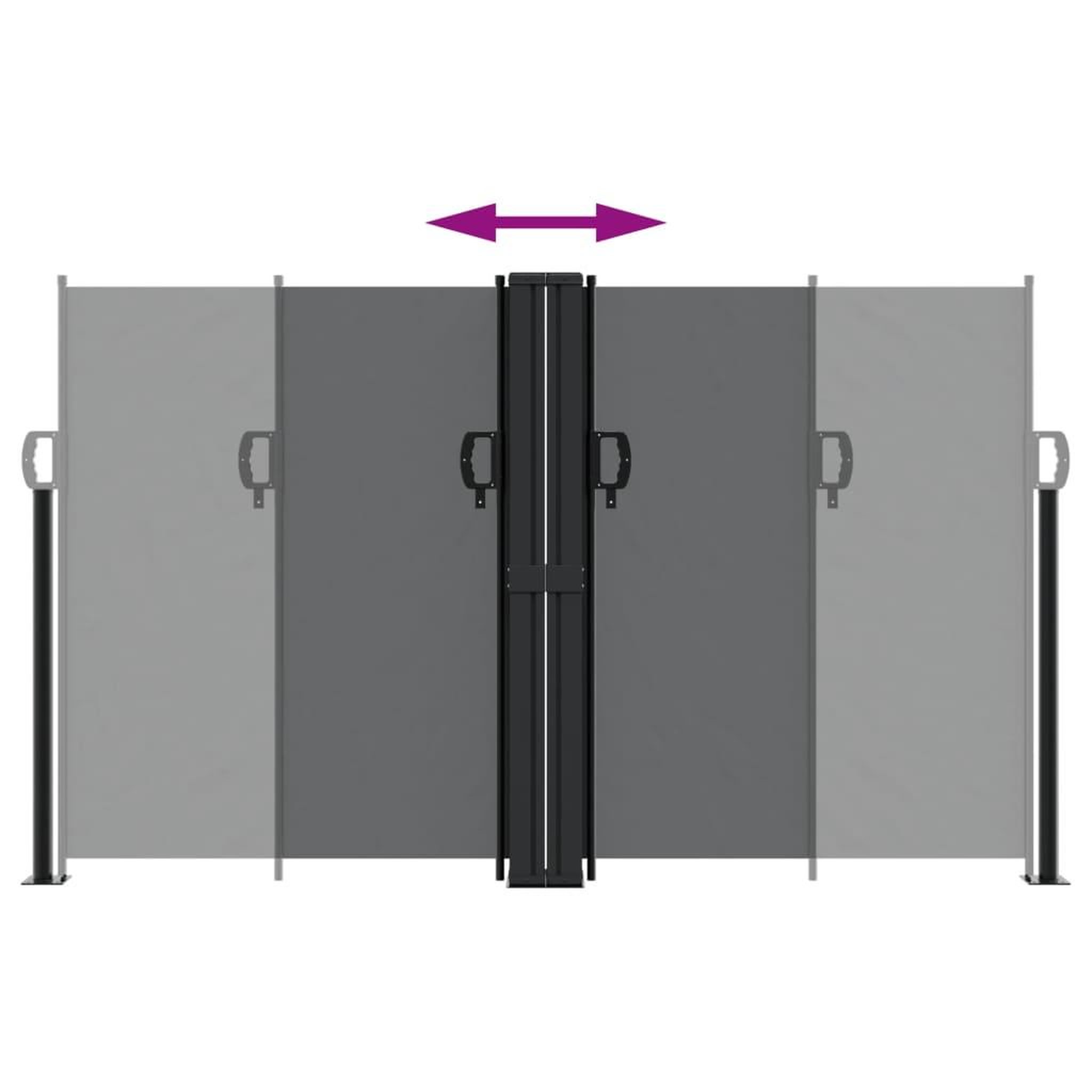 Voir la diapositive 5 : VIDAXL Auvent lateral retractable noir 140x1000 cm