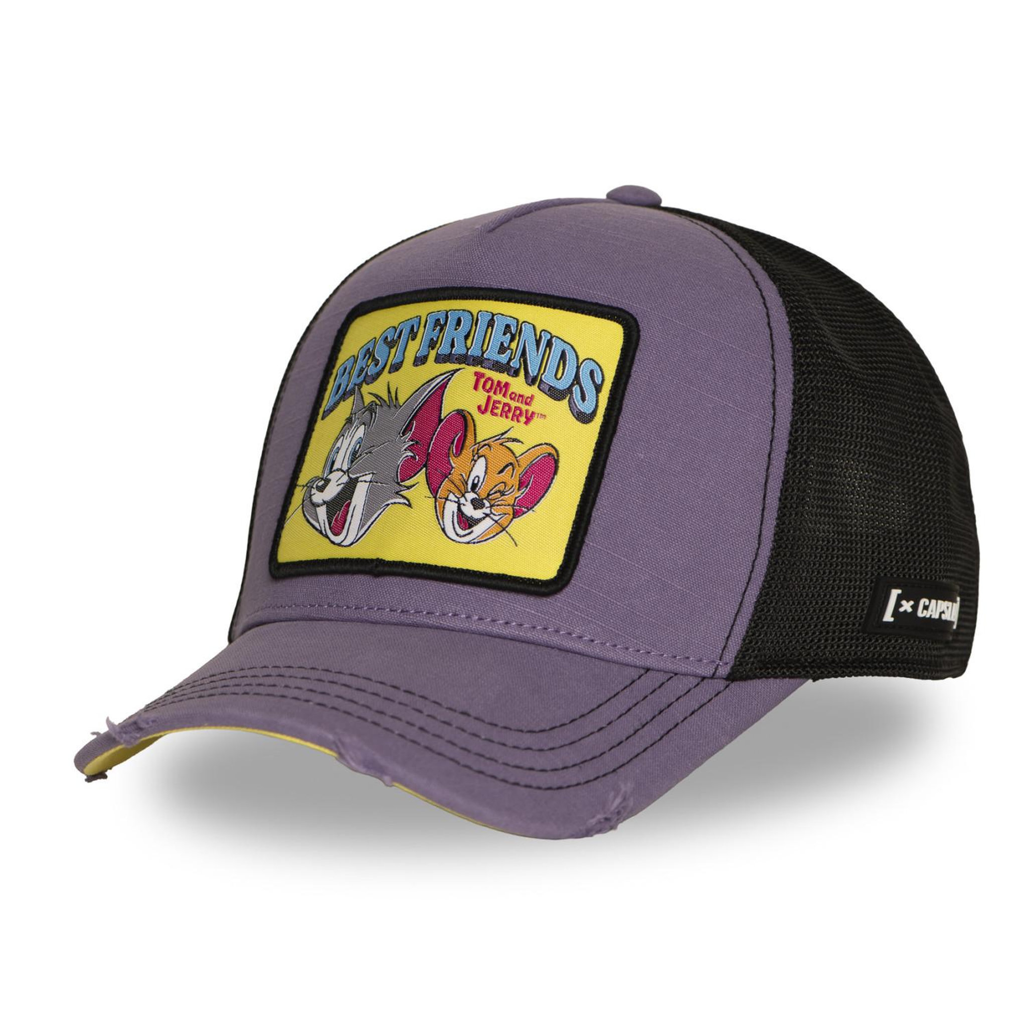 Voir la diapositive 1 : CAPSLAB Casquette trucker filet finitions premium tom & jerry best friends