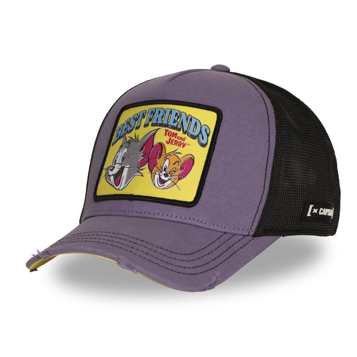 CAPSLAB Casquette Trucker filet finitions premium Tom & Jerry Best Friends