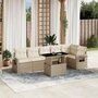 Voir la diapositive 1 : VIDAXL Salon de jardin avec coussins 7 pcs beige resine tressee