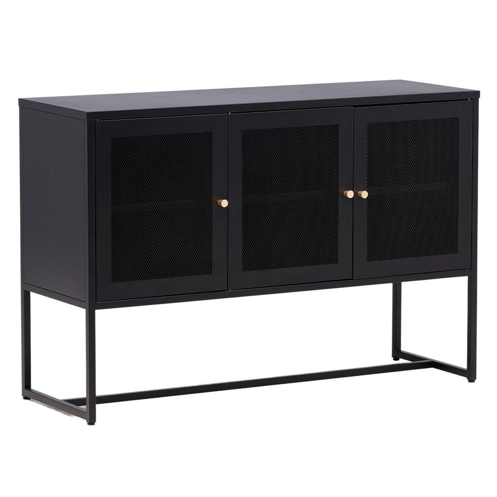 Paris Prix Bahut 3 portes métal  malla  120cm noir