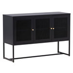 Paris Prix Bahut 3 Portes Métal  Malla  120cm Noir