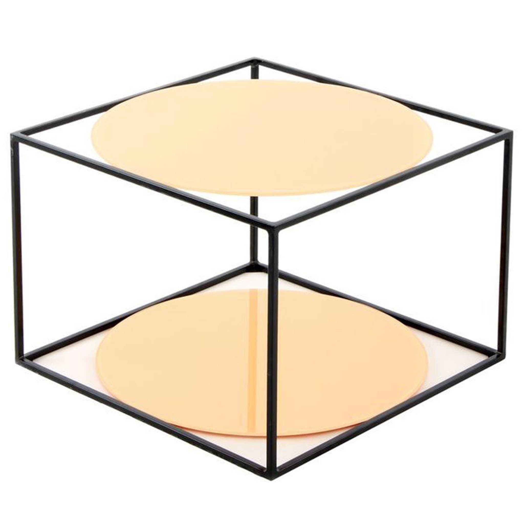 Paris Prix Table d'appoint design  cody  50cm orange & noir