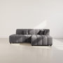 Voir la diapositive 2 : LISA DESIGN Curtis - canapé d'angle droit 4 places sans accoudoir en tissu texturé