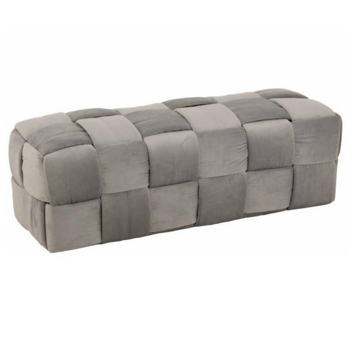 Paris Prix Pouf Design  3 Personnes  120cm Gris Clair