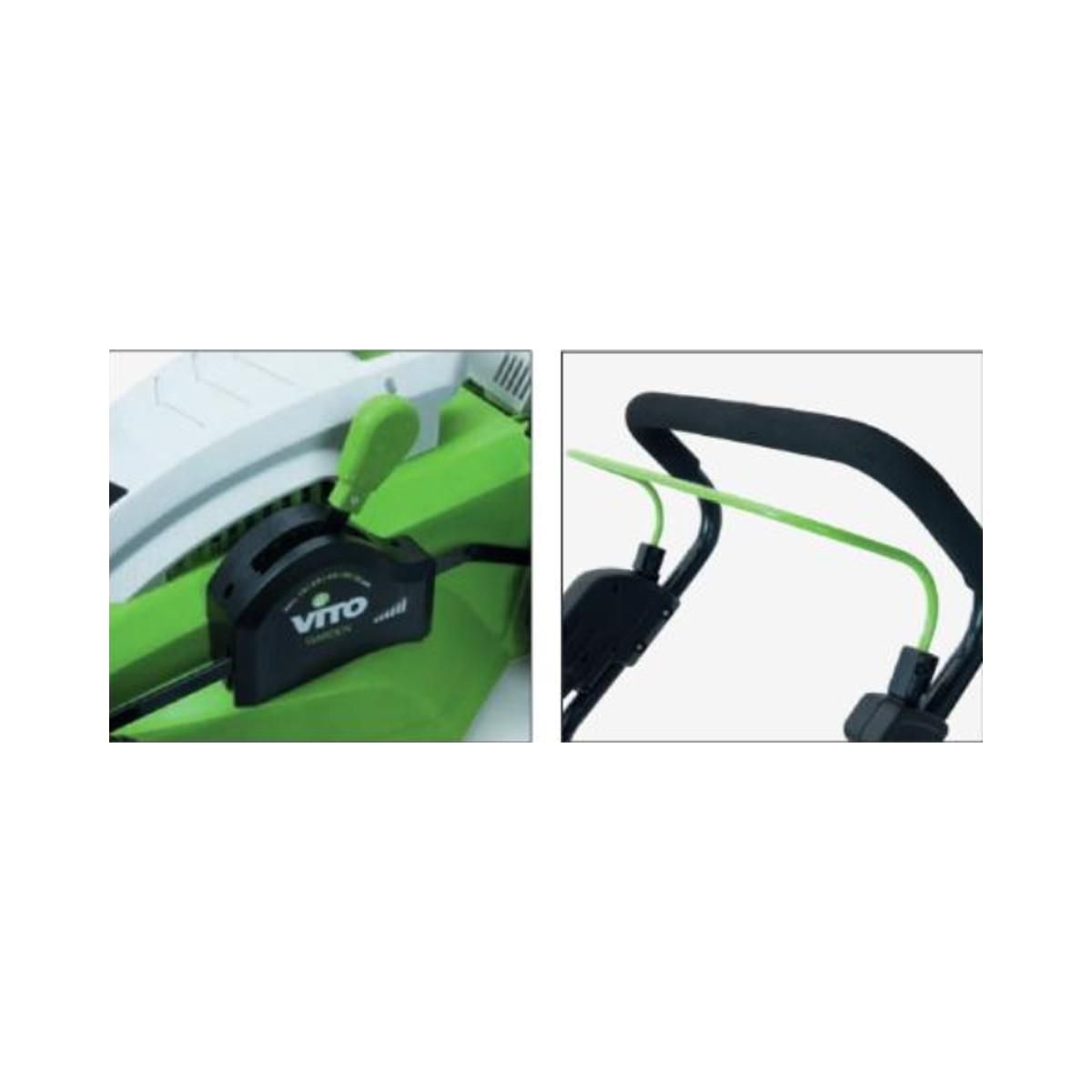 VITO Garden Tondeuse Electrique 1800W Moteur induction Coupe 42 cm - 3 hauteurs de coupe - bac 50L VITO