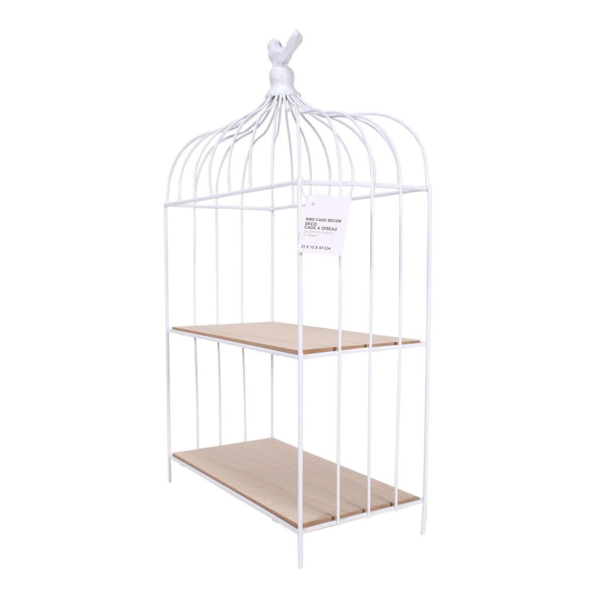 Voir la diapositive 5 : The Home Deco Factory Étagère Déco à Poser  Cage à Oiseau  51cm Blanc