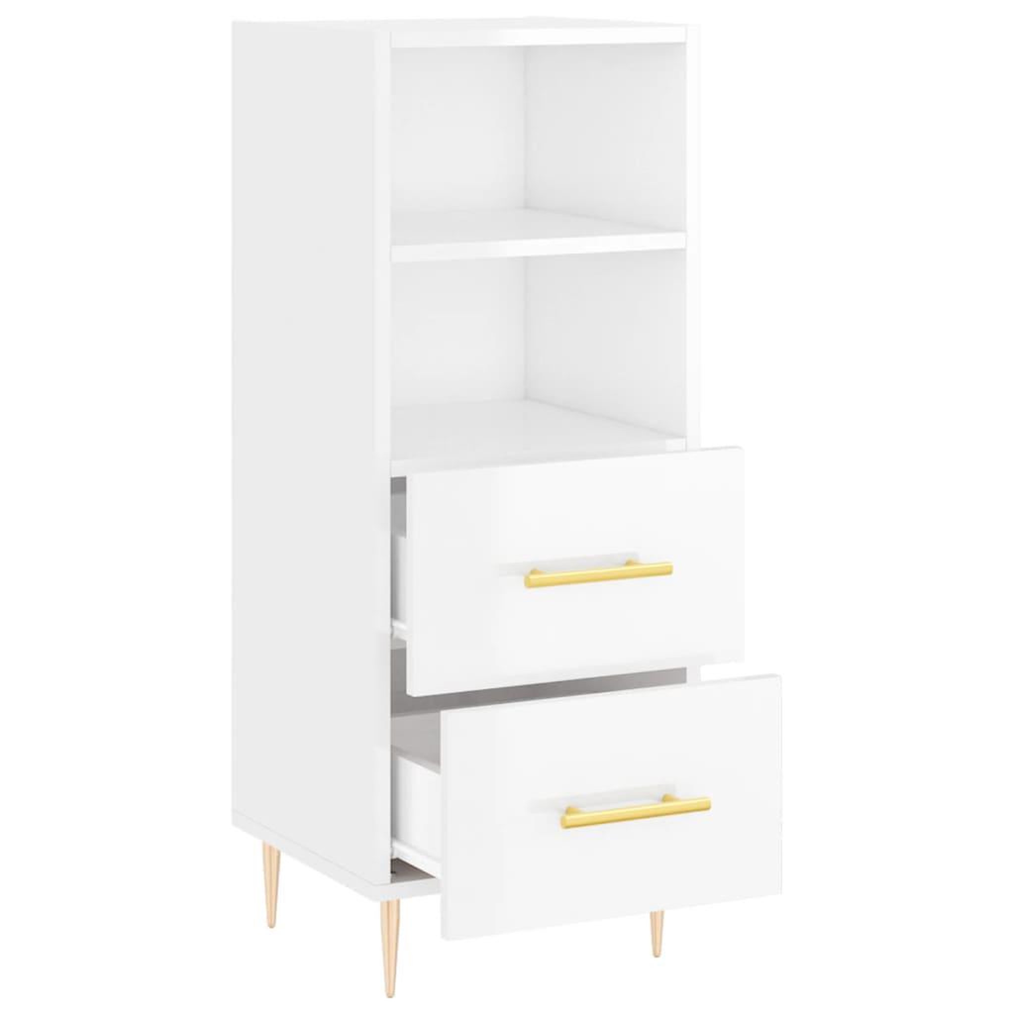 Voir la diapositive 5 : VIDAXL Buffet Blanc brillant 34,5x34x90 cm Bois d'ingenierie