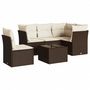 Voir la diapositive 2 : VIDAXL Salon de jardin avec coussins 6 pcs marron resine tressee
