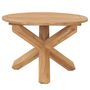 Voir la diapositive 2 : VIDAXL Table a dîner de jardin Ø110x75 cm Bois de teck massif