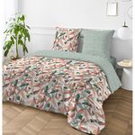 FUTURE HOME Parure de lit 2 personnes motif abstrait réversible. Coloris disponibles : Multicolore