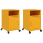 Voir la diapositive 2 : VIDAXL Tables de chevet 2 pcs jaune moutarde 36x39x59 cm acier
