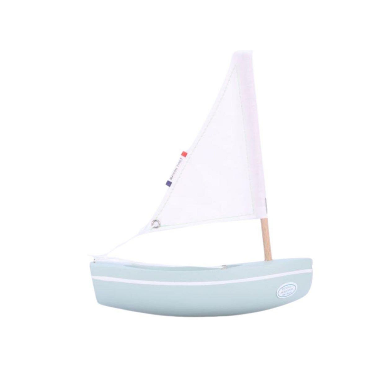 TIROT Le Bachi Vert d'eau-Bateau en bois 17cm
