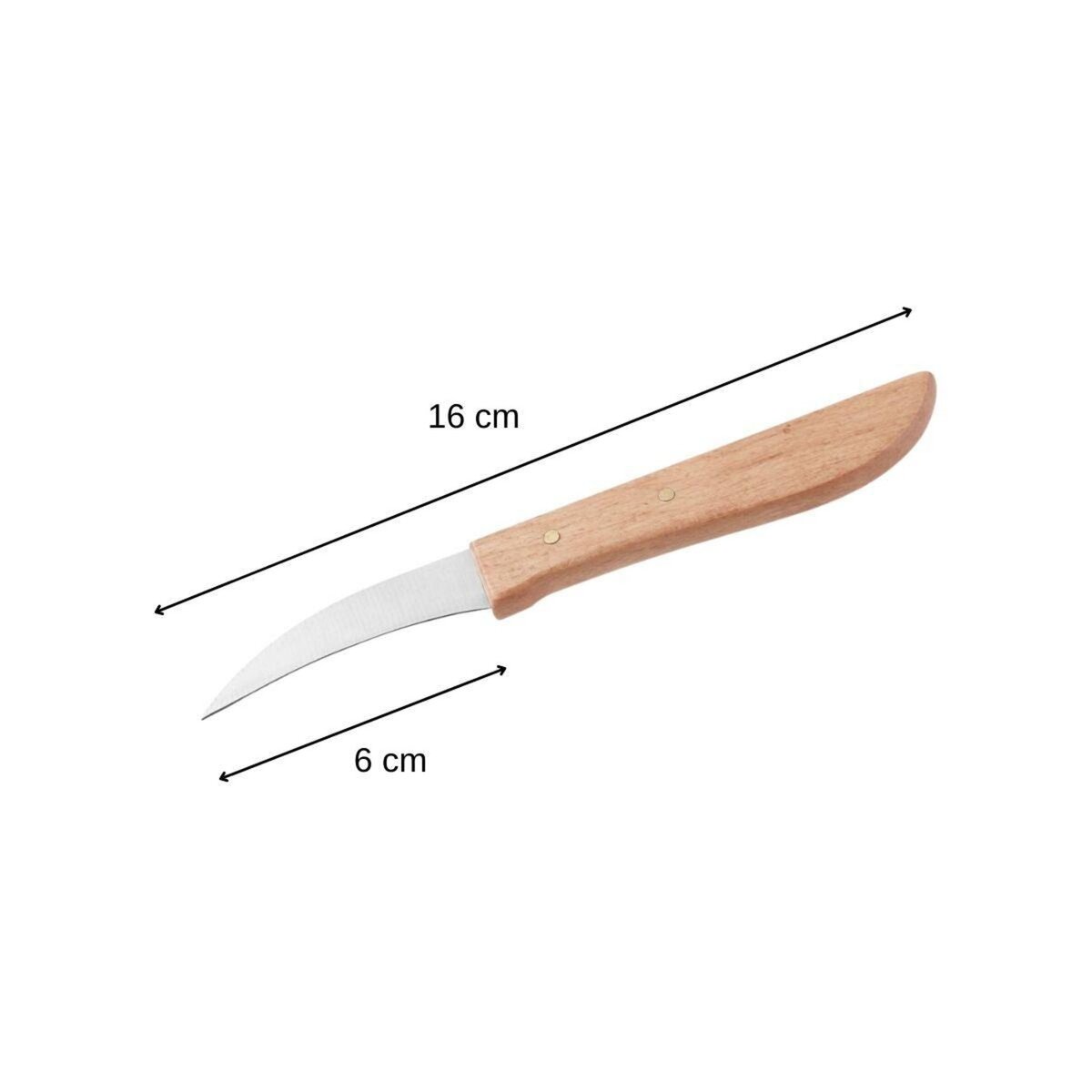 NIROSTA Lot de 2 couteaux de cuisine éplucheur manche en bois 16 cm Nirosta