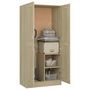 Voir la diapositive 4 : VIDAXL Garde-robe Chene sonoma 82,5x51,5x180 cm Agglomere