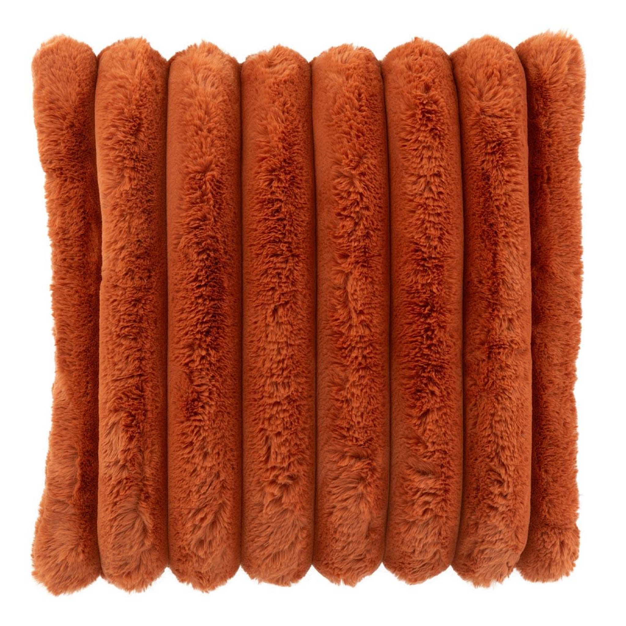 J-LINE Coussin déco  corduroy  45x45cm rouille clair