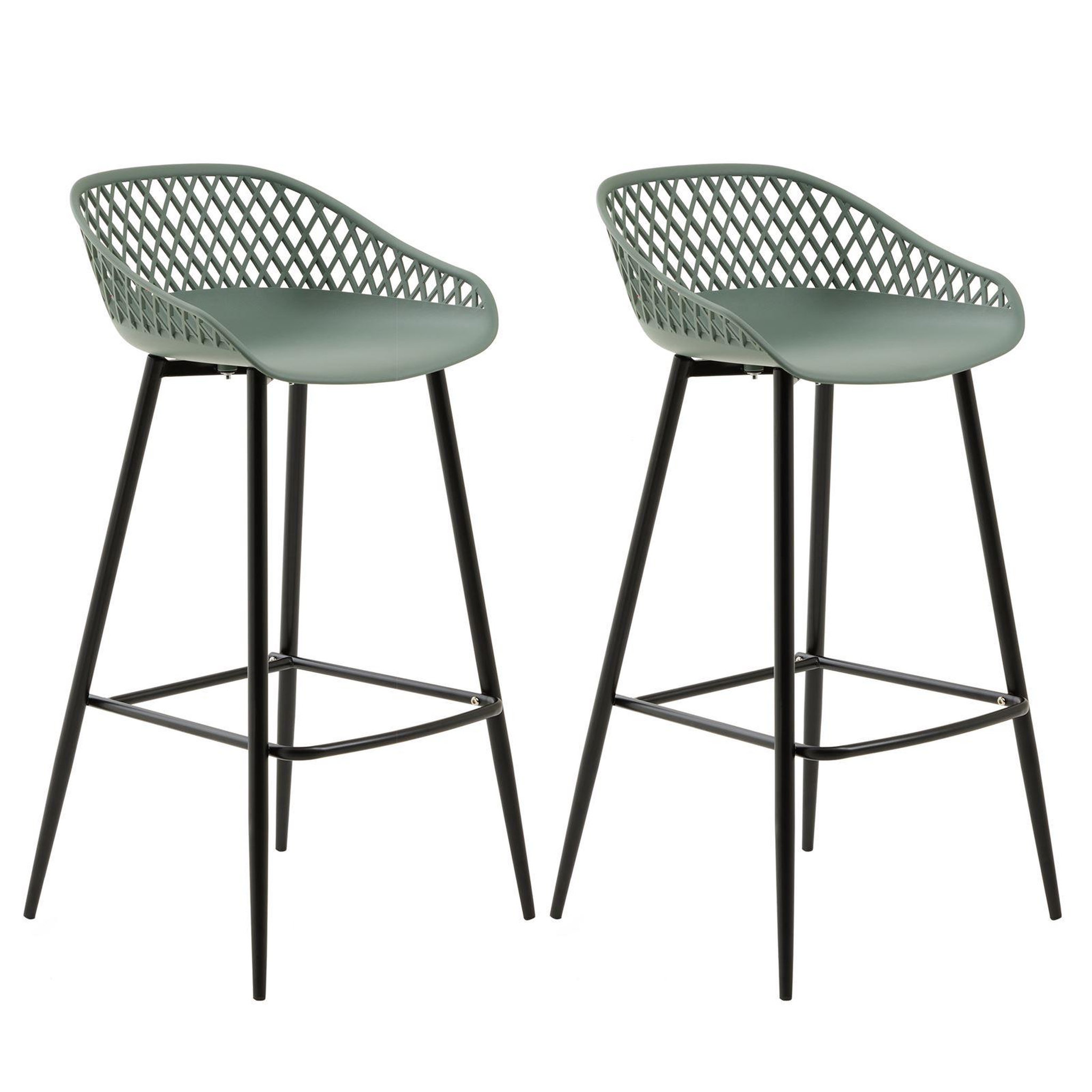 Voir la diapositive 1 : IDIMEX Lot de 2 tabourets de bar IREK, en plastique