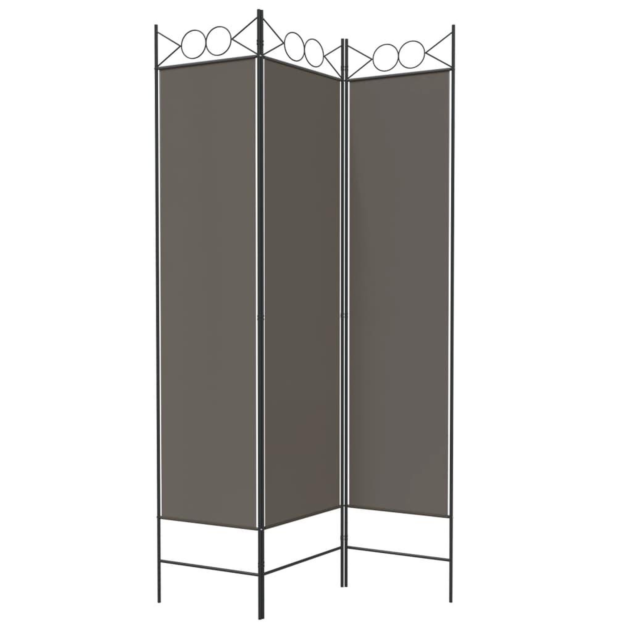 Voir la diapositive 5 : VIDAXL Cloison de separation 3 panneaux Anthracite 120x220 cm Tissu