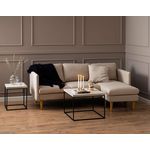 LISA DESIGN Alamosa - table basse - effet travertin - 60 cm. Coloris disponibles : Beige