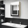 VIDAXL Armoire de salle de bain a miroir LED Chene 50x13x70 cm