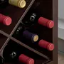 HOMCOM Casier à vin design industriel étagère à bouteilles 12 bouteilles support verres à vin intégré MDF brun foncé
