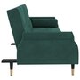 VIDAXL Canape-lit avec coussins vert fonce velours