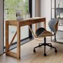 Voir la diapositive 2 : Rendez vous déco Chaise de bureau pivotante en cuir synthétique noir 79-91cm - Baudoin