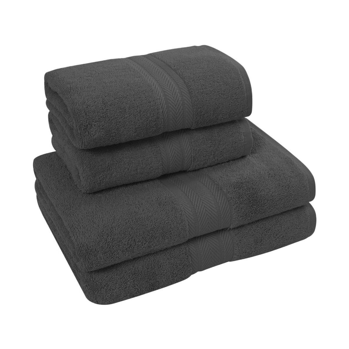 Sensei Maison Ensemble de bain 4 pièces (2 draps de bain + 2 serviettes de toilette) LUXURY