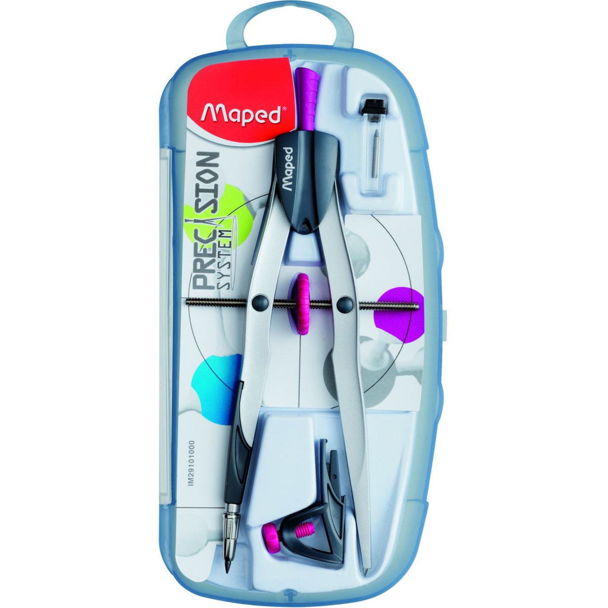 MAPED Coffret compas à mine métal à balustre 3 pièces Précision System ...