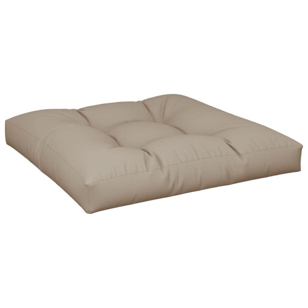 VIDAXL Coussin de palette taupe 80x80x12 cm tissu